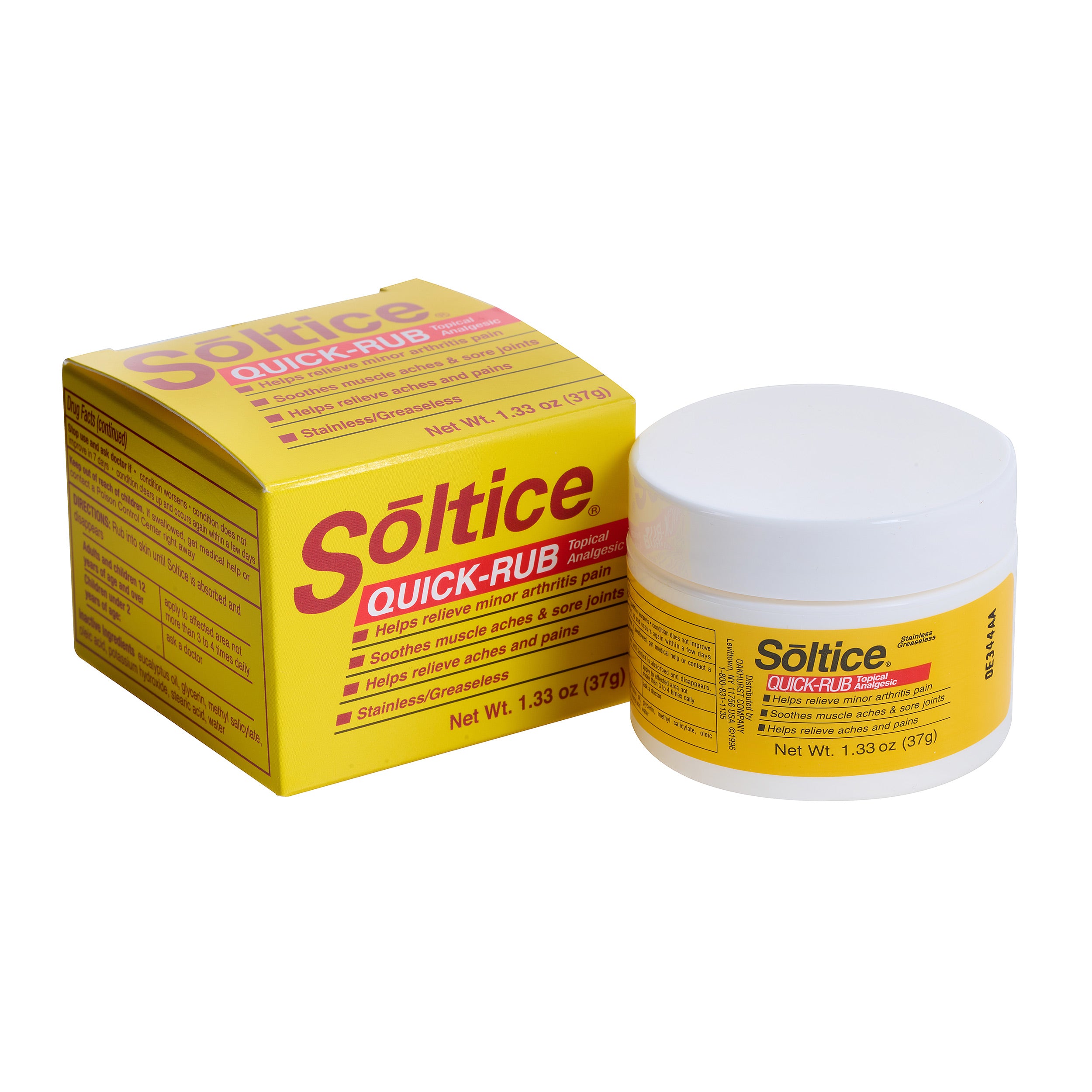 Soltice Quick Rub 1.33 oz & 3 oz