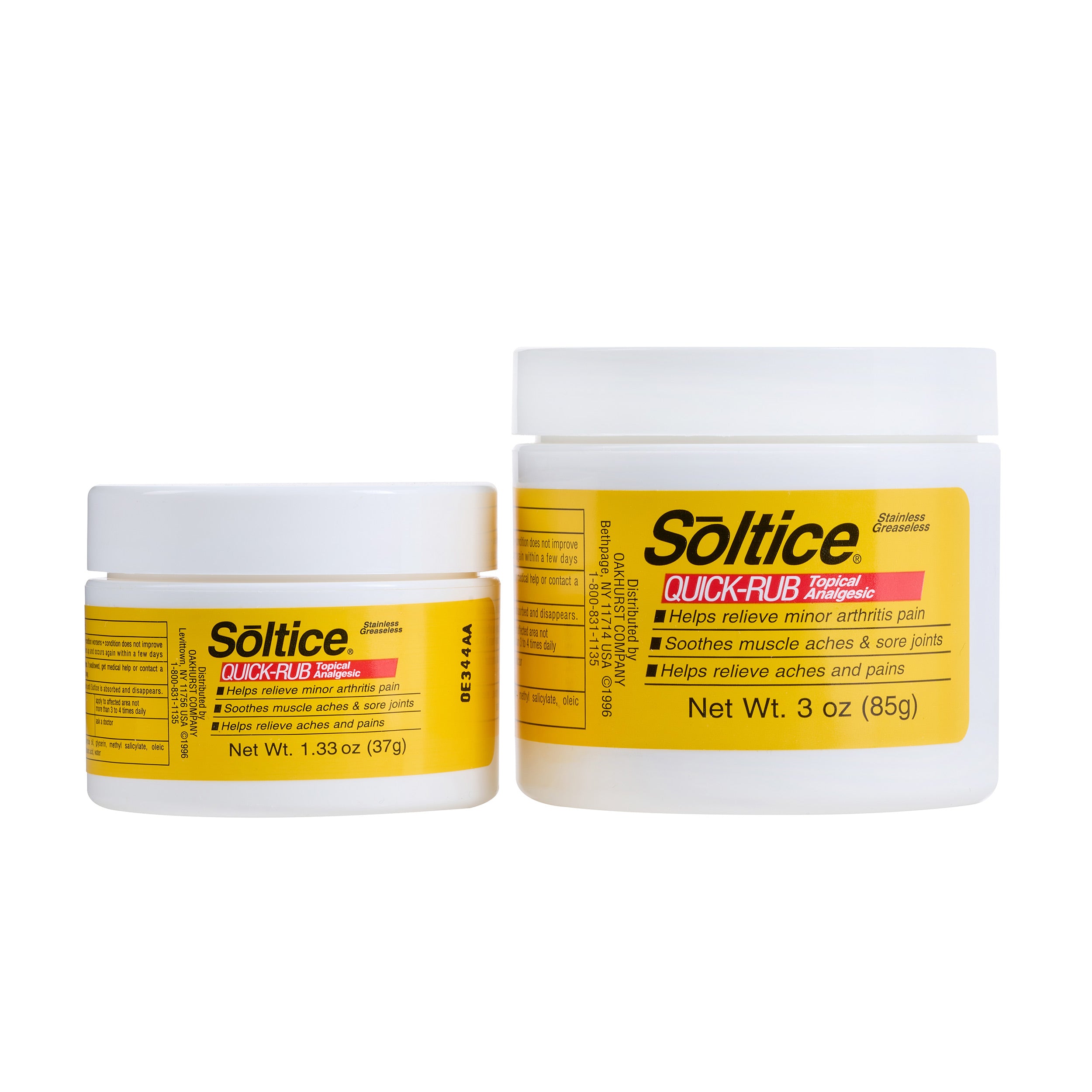 Soltice Quick Rub 1.33 oz & 3 oz