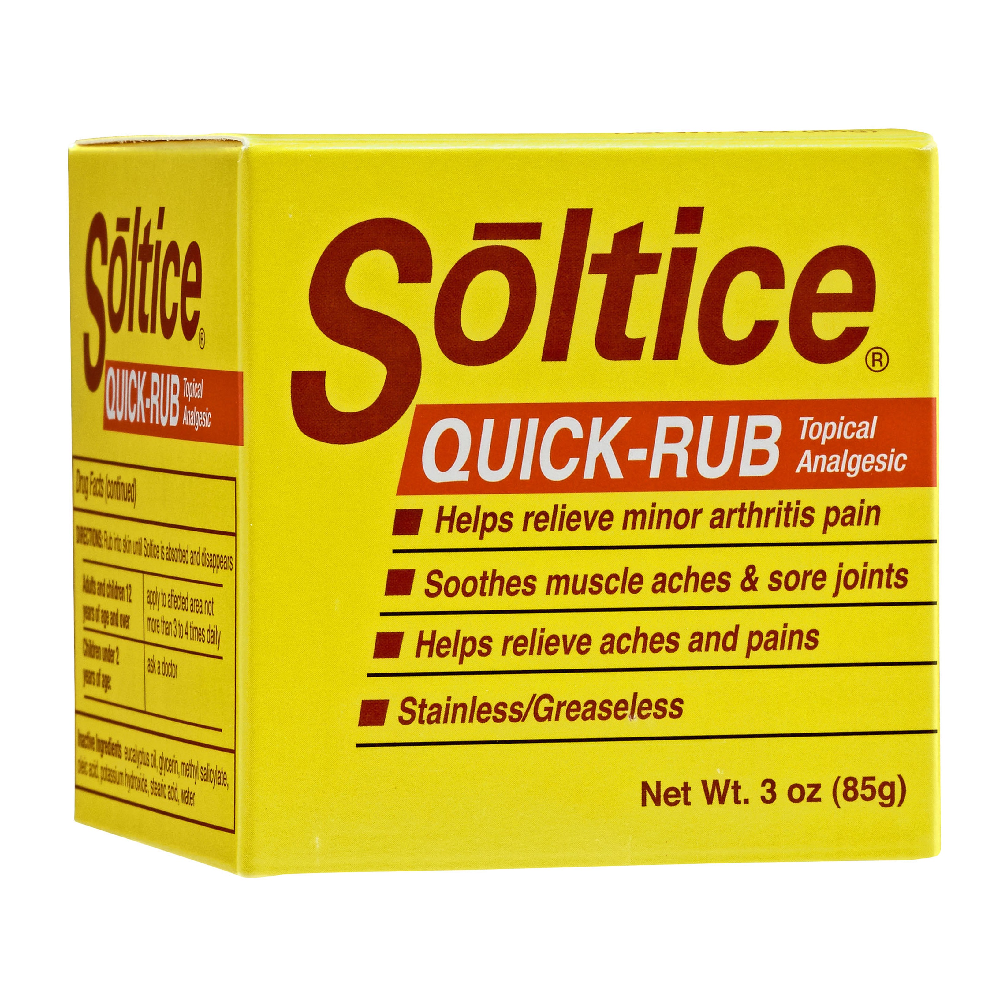 Soltice Quick Rub   1.33 oz & 3 oz