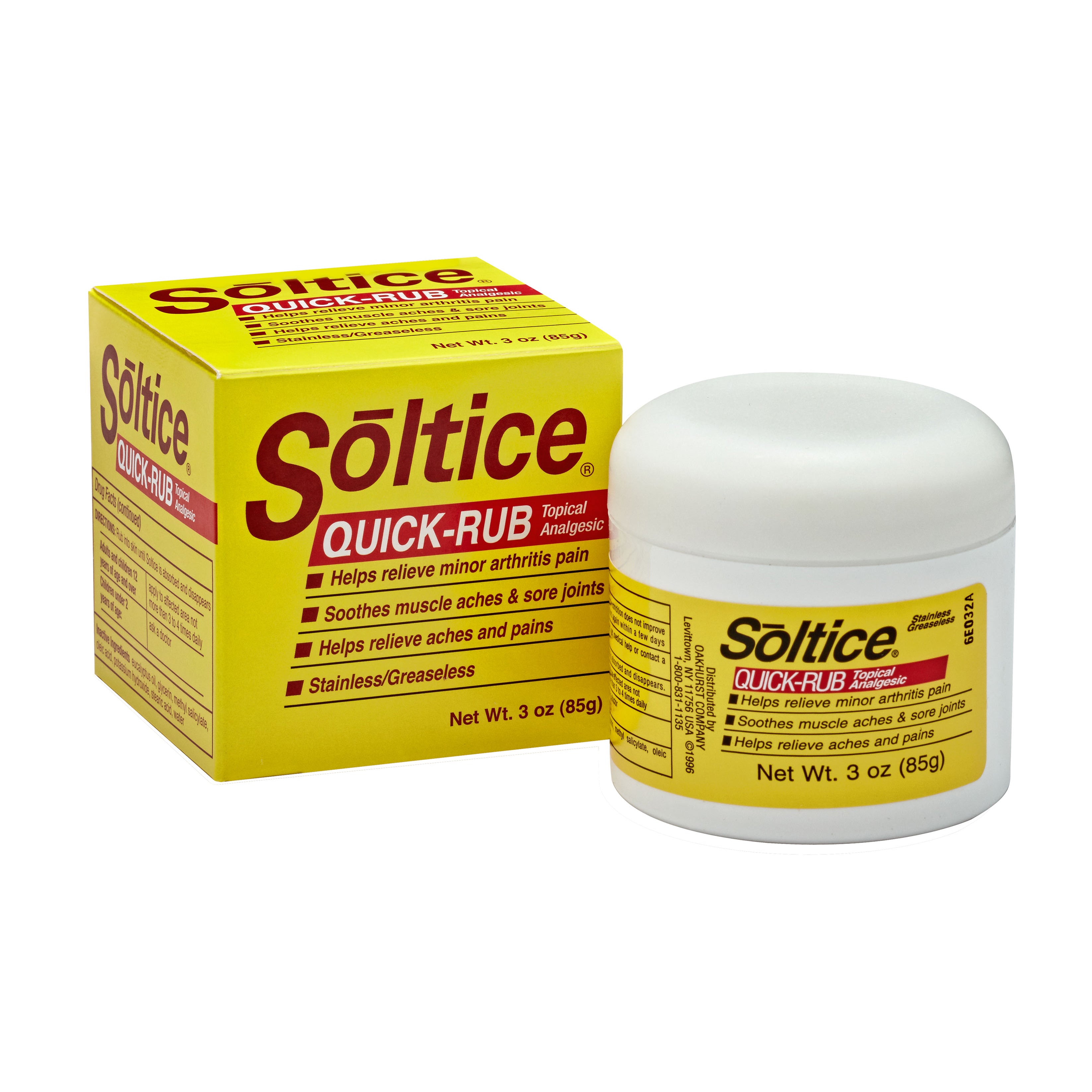 Soltice Quick Rub   1.33 oz & 3 oz